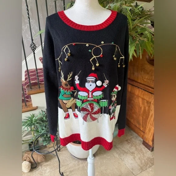 It’s Our Time ladies vintage Christmas sweater 2X very good condition - Picture 11 of 14